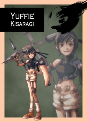 Yuffie Kisaragi: Final Fantasy VII Artwork - Premium Wooden Framed Poster. Ready to Hang.