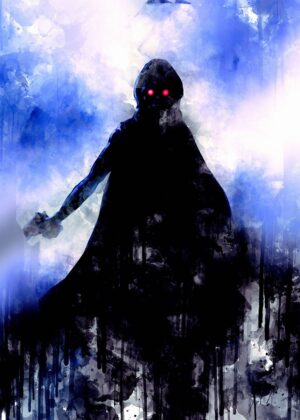 Death Gun 3: A Watercolor Enigma - Premium Wooden Framed Poster. Ready to Hang.