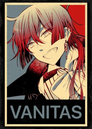 Vanitas: A Grunge Anime Art Print - Premium Wooden Framed Poster. Ready to Hang.