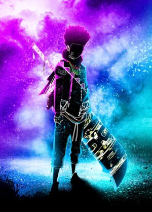 Neon Soul: A Child's Dark Journey - Premium Wooden Framed Poster. Ready to Hang.
