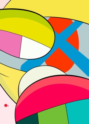 Abstract Cute Eyes Art Print - Premium Wooden Framed Poster. Ready to Hang.