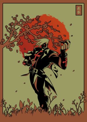 Guilty Gear Slayer: Ukiyo-e Inspired Artwork Print - Premium Wooden Framed Poster. Ready to Hang.