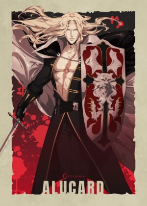 Alucard: World of Heroes Art Print - Premium Wooden Framed Poster. Ready to Hang.