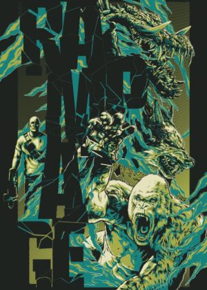Berserk Creature Feature: Unleashed Chaos Artwork - Premium Wooden Framed Poster. Ready to Hang.