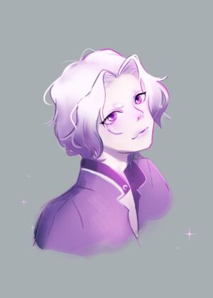 Luna's Male Counterpart: A Digital Art Print - Premium Wooden Framed Poster. Ready to Hang.