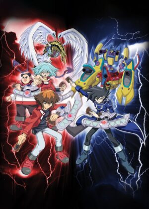 Yu-Gi-Oh! GX: Jaden Yuki vs. Chazz Princeton Duel Artwork - Premium Wooden Framed Poster. Ready to Hang.
