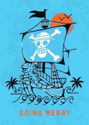 Going Merry: A Pirate Ship Adventure Artwork - Premium Wooden Framed Poster. Ready to Hang.