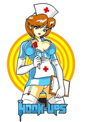 Hook-Ups Anime Nurse Art Print - Premium Wooden Framed Poster. Ready to Hang.