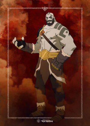 Grog Strongjaw: The Legend of Vox Machina Artwork - Premium Wooden Framed Poster. Ready to Hang.