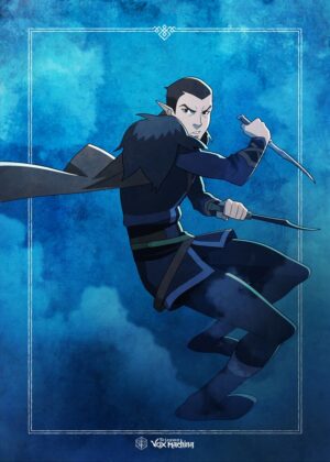 Vax'ildan: The Legend of Vox Machina Artwork - Premium Wooden Framed Poster. Ready to Hang.