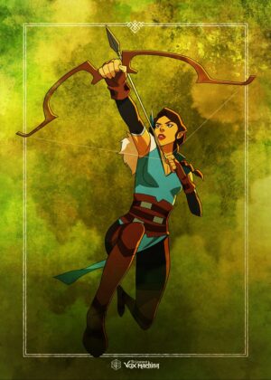 Vex'ahlia: The Legend of Vox Machina Artwork - Premium Wooden Framed Poster. Ready to Hang.