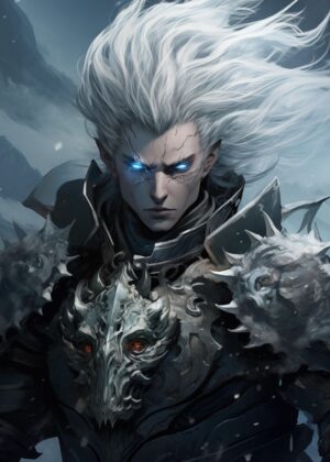 Demon Knight: A Masterpiece of Fantasy Art - Premium Wooden Framed Poster. Ready to Hang.
