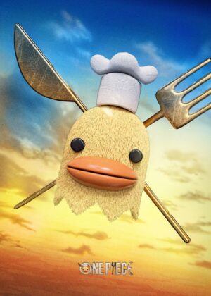 One Piece Zeff Chef Character Artwork: Sunset Digital Painting - Premium Wooden Framed Poster. Ready to Hang.