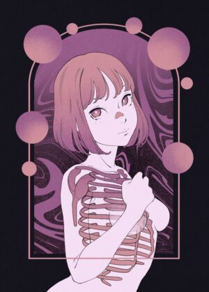 Ethereal Anatomy: A Mystical Figure - Premium Wooden Framed Poster. Ready to Hang.