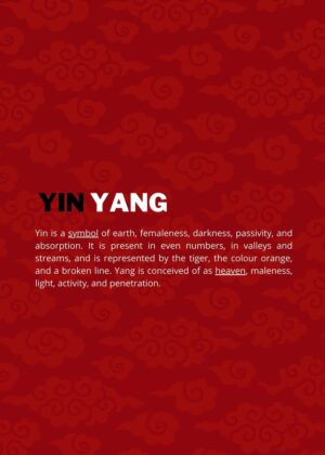 Yin Yang Symbol: Red Cloud Background Art Print - Premium Wooden Framed Poster. Ready to Hang.