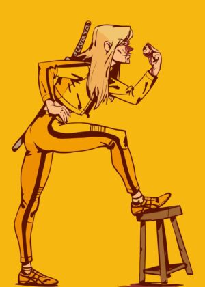The Bride's Revenge: A Kill Bill Inspired Artwork - Premium Wooden Framed Poster. Ready to Hang.