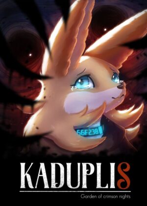 Kaduplis: Garden of Crimson Nights - Premium Wooden Framed Poster. Ready to Hang.