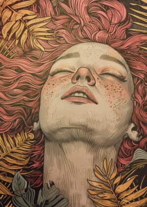 Pain Anime Girl Art Print - Premium Wooden Framed Poster. Ready to Hang.