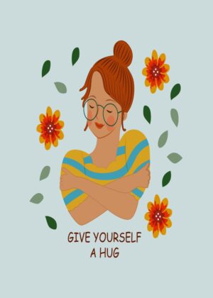 Self-Love and Acceptance Illustration - Premium Wooden Framed Poster. Ready to Hang.