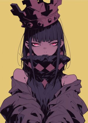 Royal Queen: Dark Fantasy Art Print - Premium Wooden Framed Poster. Ready to Hang.