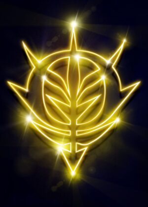 Glowing Zeon Principality Emblem Art Print - Premium Wooden Framed Poster. Ready to Hang.