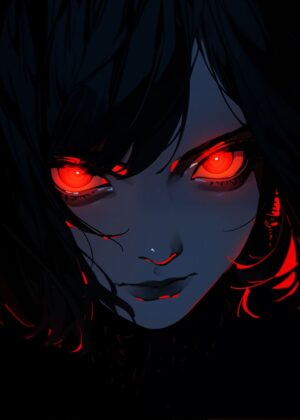 Crimson Gaze: I Am Coming For You - Premium Wooden Framed Poster. Ready to Hang.