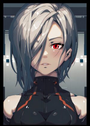 Ariane: Anime Girl Art Print - Premium Wooden Framed Poster. Ready to Hang.