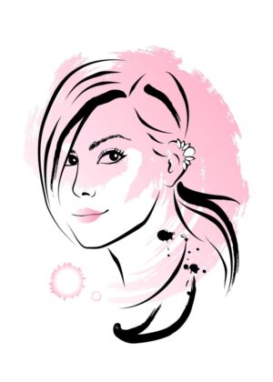 Sophie: A Delicate Girl Portrait - Premium Wooden Framed Poster. Ready to Hang.