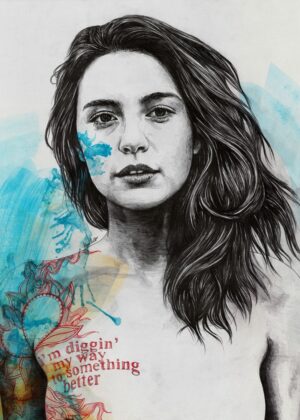 Bleeding Me: A Woman's Journey to Self-Discovery - Premium Wooden Framed Poster. Ready to Hang.