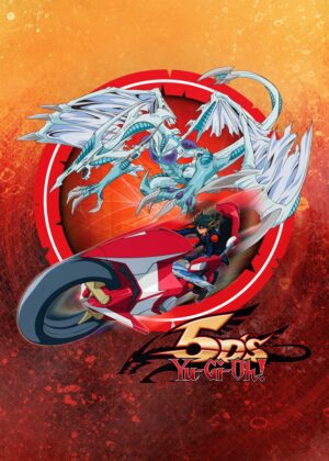 Yusei Fudo and Stardust Dragon Dynamic Artwork - Premium Wooden Framed Poster. Ready to Hang.