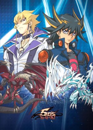 Yu-Gi-Oh! 5Ds Fudo & Atlas Anime Artwork Print - Premium Wooden Framed Poster. Ready to Hang.