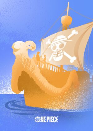 Minimalist One Piece Going Merry Artwork Print - Premium Wooden Framed Poster. Ready to Hang.