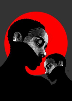 Taiwo and Kehinde: A Mother's Love - Premium Wooden Framed Poster. Ready to Hang.