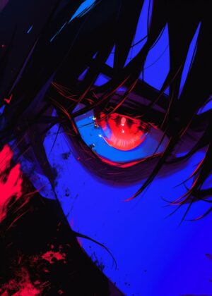 I See You: A Glowing Gaze - Premium Wooden Framed Poster. Ready to Hang.