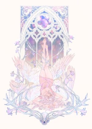 Fallen Angel: A Dreamlike Art Print - Premium Wooden Framed Poster. Ready to Hang.