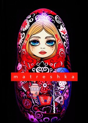 Vibrant Matreshka Artwork: A Fusion of Tradition and Modern Art - Premium Wooden Framed Poster. Ready to Hang.