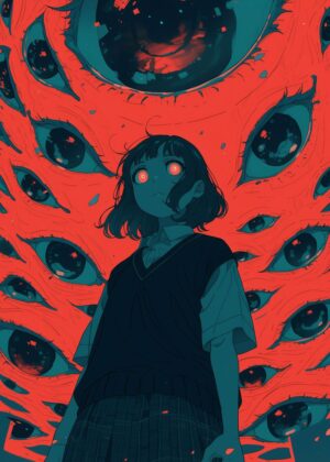 Abnormal Core: A Gaze into the Abyss - Premium Wooden Framed Poster. Ready to Hang.