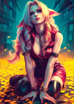 Graceful Teenage Elf Fantasy Art Print - Premium Wooden Framed Poster. Ready to Hang.