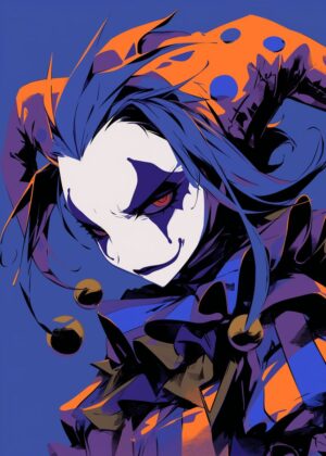 Jester Core: A Vibrant Artwork - Premium Wooden Framed Poster. Ready to Hang.