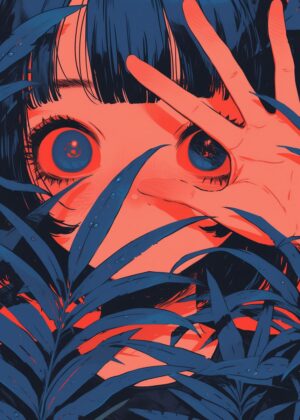 Abnormal Core: Anime Girl Art Print - Premium Wooden Framed Poster. Ready to Hang.