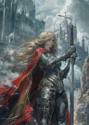 The Bladebearer: Fantasy Art Print - Premium Wooden Framed Poster. Ready to Hang.