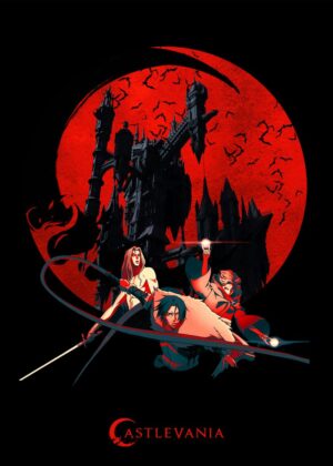 Castlevania Bloody Moon Artwork - Premium Wooden Framed Poster. Ready to Hang.