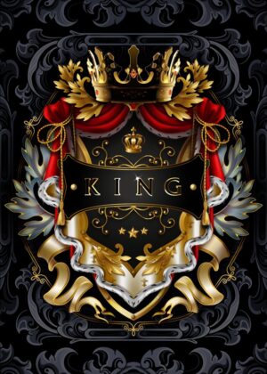 Regal King Art Print: A Majestic Masterpiece - Premium Wooden Framed Poster. Ready to Hang.
