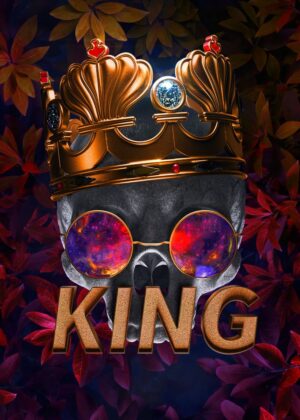 King Skull Aesthetic: Dark Fantasy Art Print - Premium Wooden Framed Poster. Ready to Hang.
