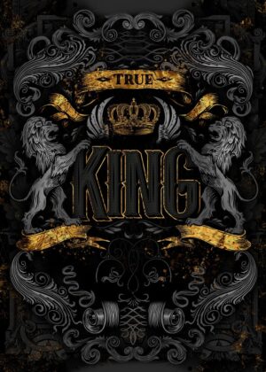 True King: Majestic Royalty Artwork - Premium Wooden Framed Poster. Ready to Hang.