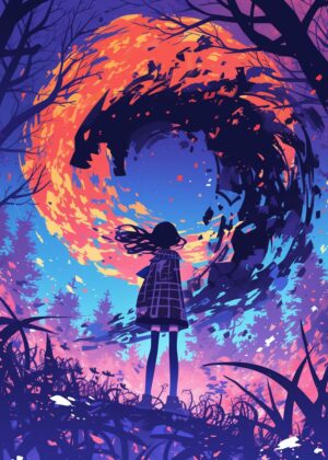 Whispers of the Abnormal Core: A Fantasy Art Print - Premium Wooden Framed Poster. Ready to Hang.