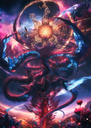 Animes Nightmare: Cosmic Horror Art Print - Premium Wooden Framed Poster. Ready to Hang.