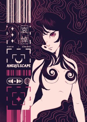 Tokyo Regret: A Cyberpunk-Inspired Artwork - Premium Wooden Framed Poster. Ready to Hang.