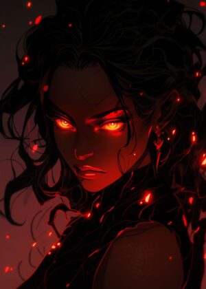 Burned: Dark Fantasy Art Print - Premium Wooden Framed Poster. Ready to Hang.