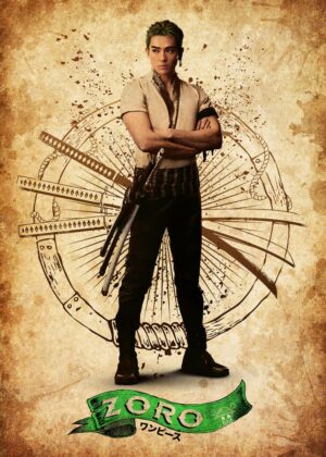 Zoro Retro Artwork Print - Premium Wooden Framed Poster. Ready to Hang.